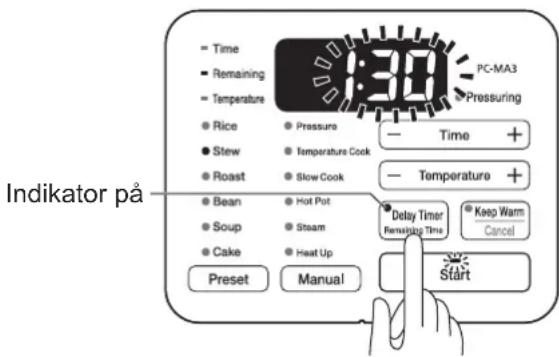 WOOZOO PC-MA3 - Tryck på fördröjningstimerknappen. - 1