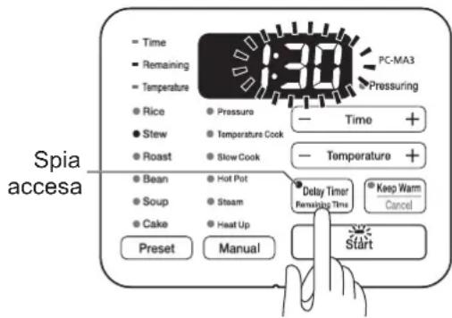 WOOZOO PC-MA3 - Premere il pulsante Delay Timer - 1