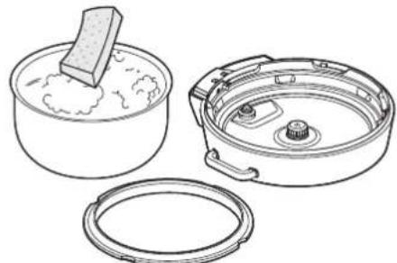 WOOZOO PC-MA3 - Inner pot, lid, sealing gasket - 1