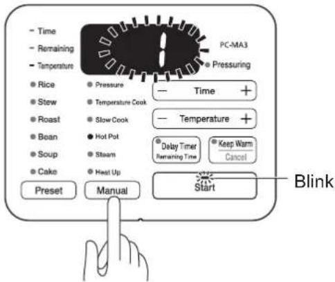 WOOZOO PC-MA3 - Press the manual menu button and select the pot mode - 1