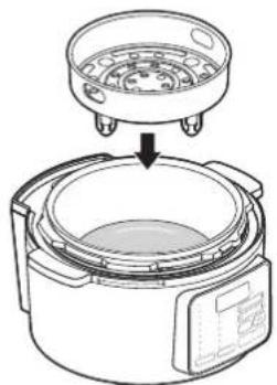 WOOZOO PC-MA3 - Set the inner pot, add water (approximately 200mL) and set the steam rack - 1