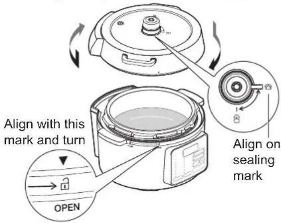 WOOZOO PC-MA3 - Install the inner pot in place and close the lid - 1