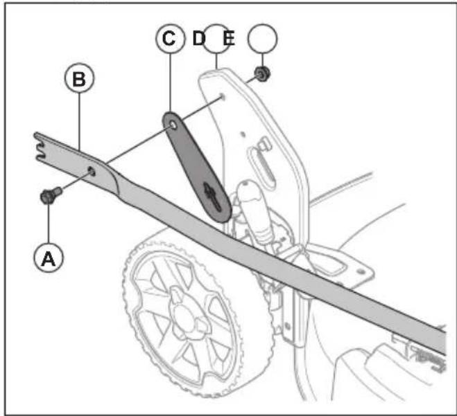 HUSQVARNA LC 251iS - Συναρμολόγηση της λαβής - 3