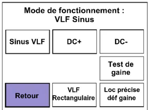 Megger VLF Sinus 34 kV - Modifier les régliages de contrôle - 1