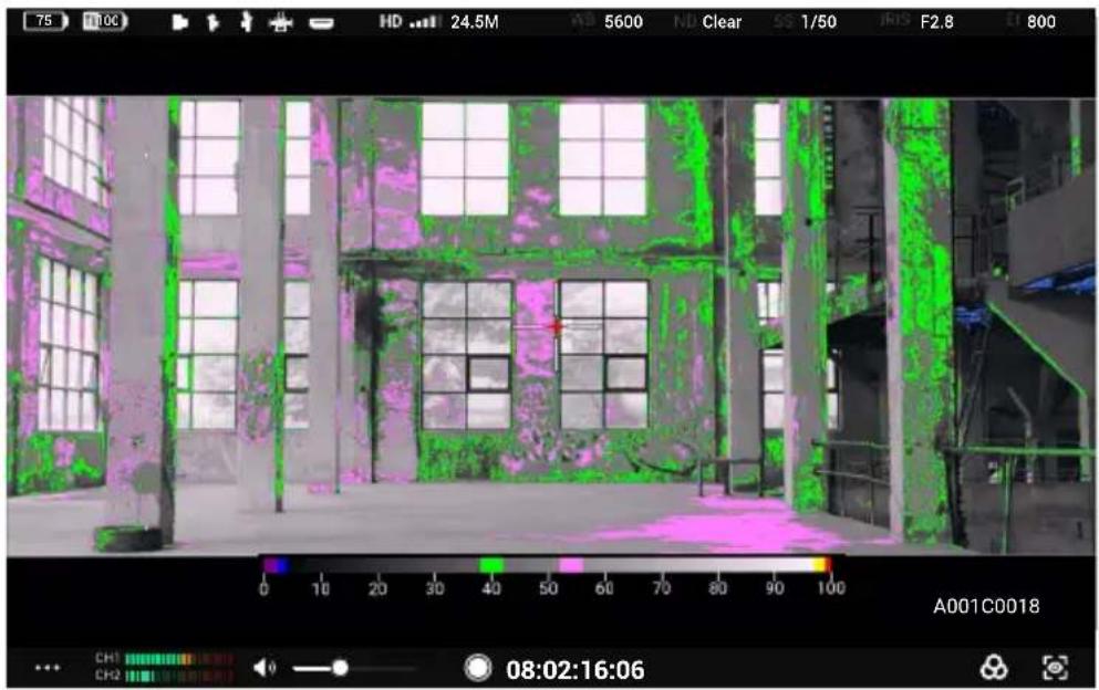 DJI High-Bright Remote Monitor - Instellingen voor belichtingshulp/focushulp - 4