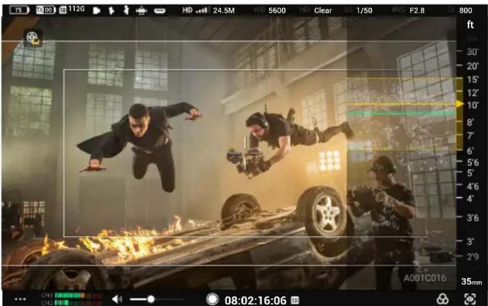 DJI High-Bright Remote Monitor - Instellingen voor belichtingshulp/focushulp - 1