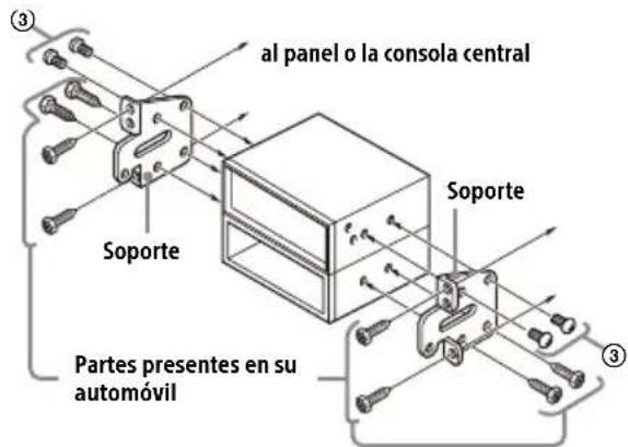 SONY XAV-AX8500 - Uso de los soportes de montaje suministrados con el automóvil - 1