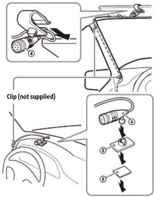 SONY XAV-AX8500 - Installing the microphone - 1
