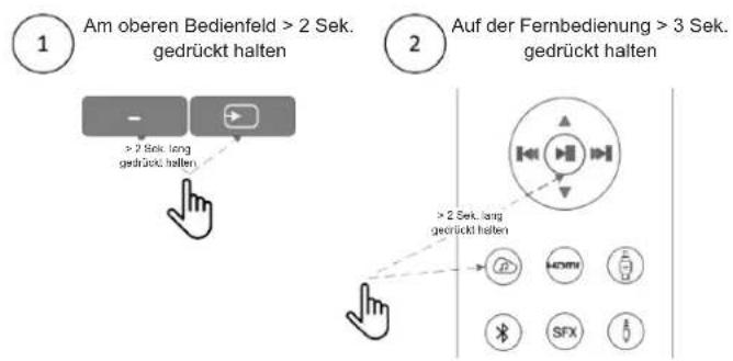JBL L42ms - Koppeln der Fernbedienung - 1