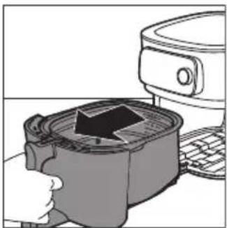 PHILIPS HD9876 - Einsetzen des abnehmbaren Siebbodens - 1