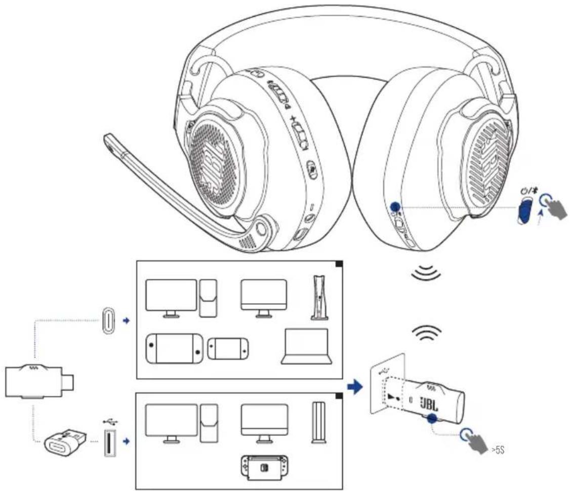 JBL Quantum 910P - JUMELAGE MANUEL - 1