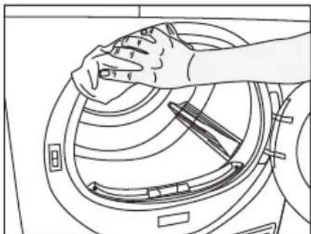 SIBIR WT 80050 S - Pulizia del filtrlo lanugine / superficie interna porta di carico - 7