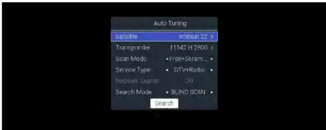 Smart Tech SMT43F30UV2M1B1 - ⑨ Einstellseite Digitalsatellitensuche - 1
