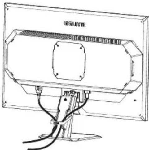 GIGABYTE GS27QA - Gestion des câbles - 3