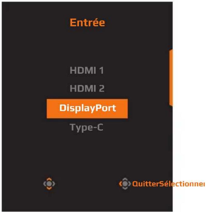 GIGABYTE AORUS CO49DQ - Sélection de la source d'entrée - 1