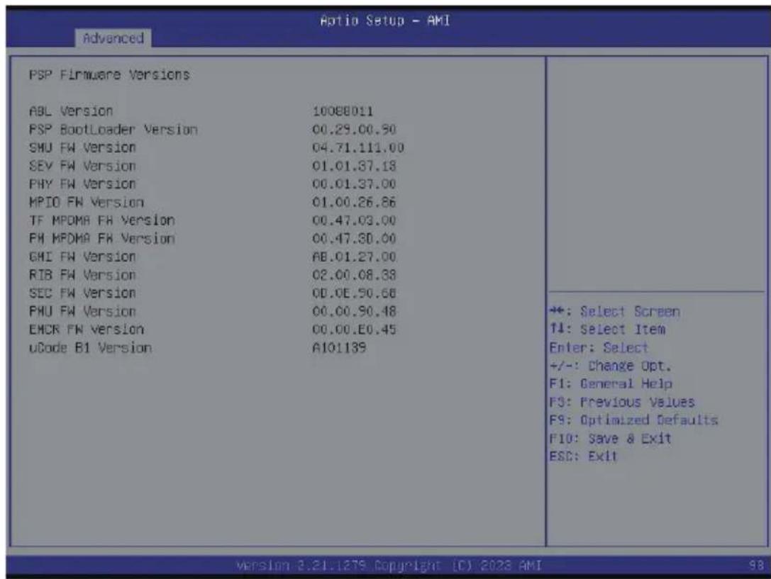 GIGABYTE H223-Z10 - 5-2-2 PSP Firmware Versions - 1