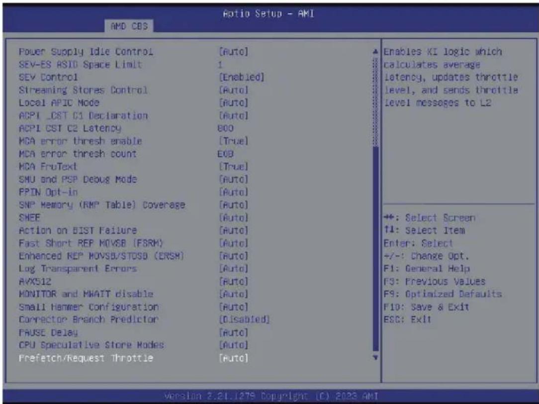 GIGABYTE H223-Z10 - 5-3-1 CPU Common Options - 2