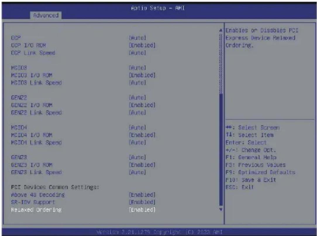 GIGABYTE H223-Z10 - 5-2-8 PCI Subsystem Settings - 2