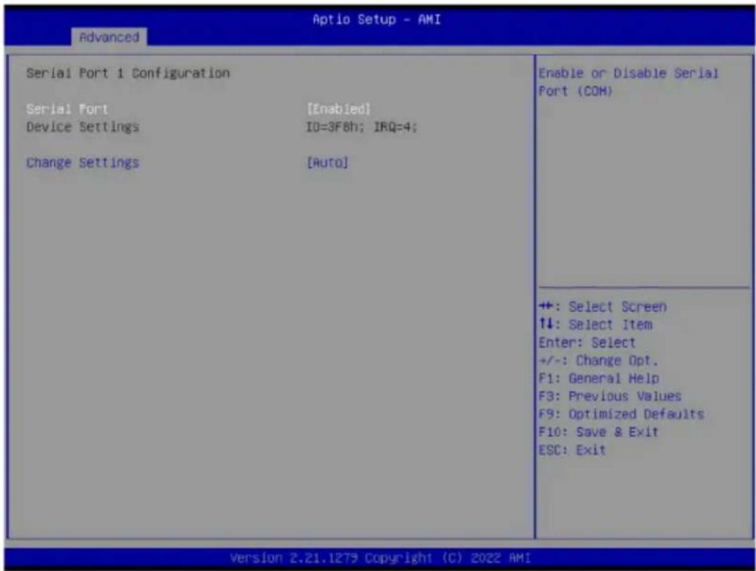 GIGABYTE MZ33-AR0 - 2-2-4-1 Serial Port 1 Configuration - 1