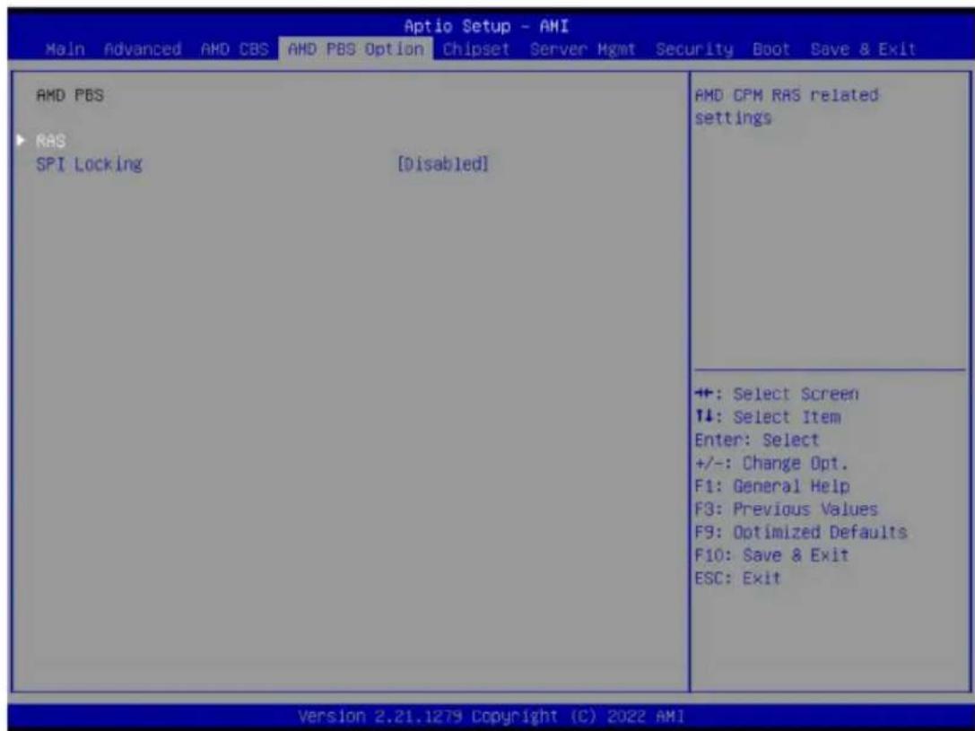 GIGABYTE MZ33-AR0 - 2-4 AMD PBS Menu - 1