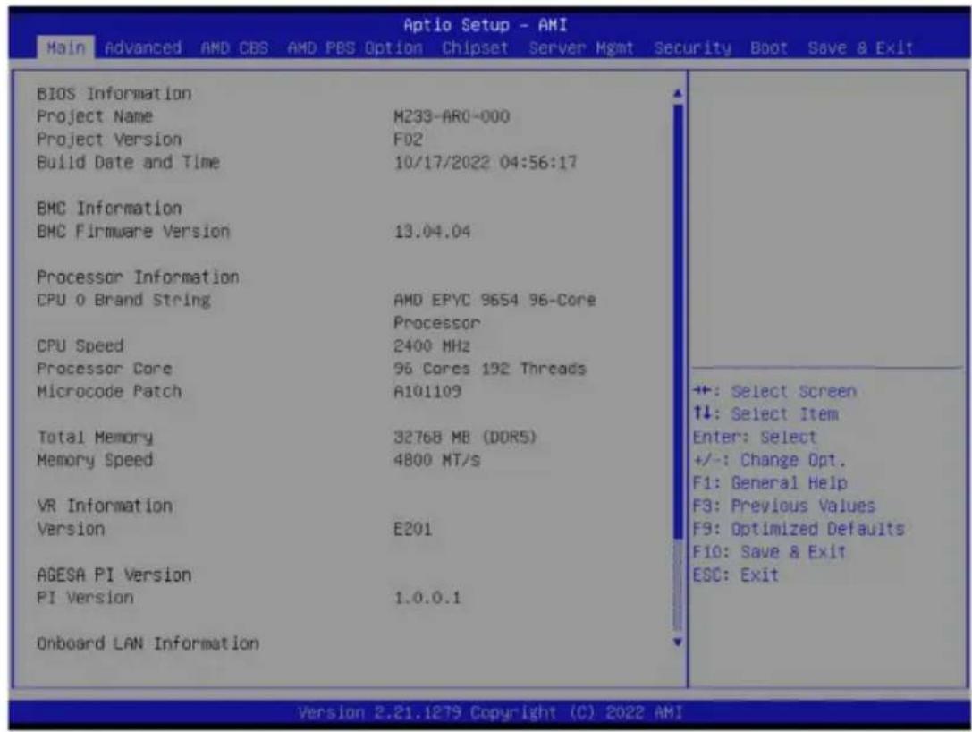 GIGABYTE MZ33-AR0 - Submenu Help - 2