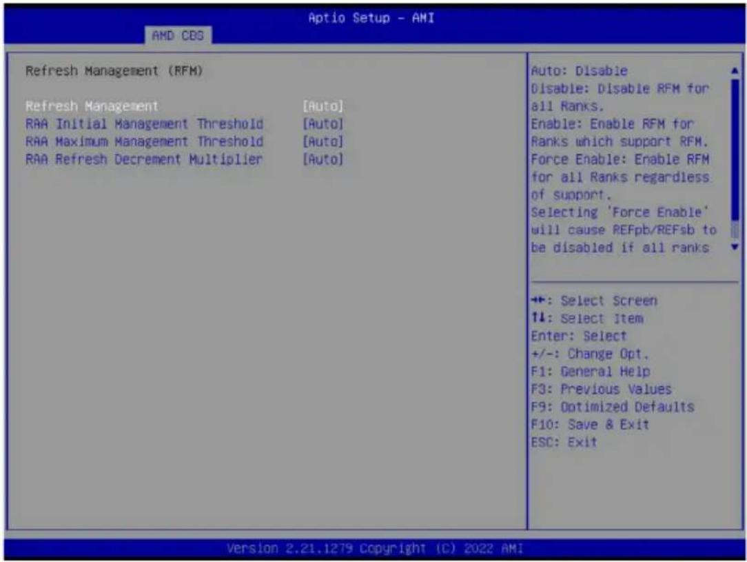 GIGABYTE MZ33-AR0 - 2-3-3-2-3 Refresh Management (RFM) - 1