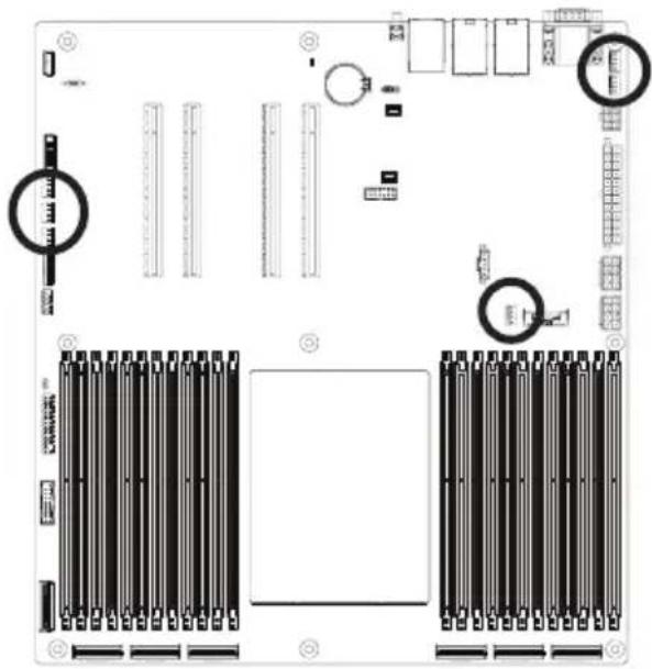 GIGABYTE MZ33-AR0 - 5/6/7) CPU0\_FAN1/SYS\_FAN1/SYS\_FAN2/SYS\_FAN3/SYS\_FAN4/SYS\_FAN5 (FAN Headers) - 1