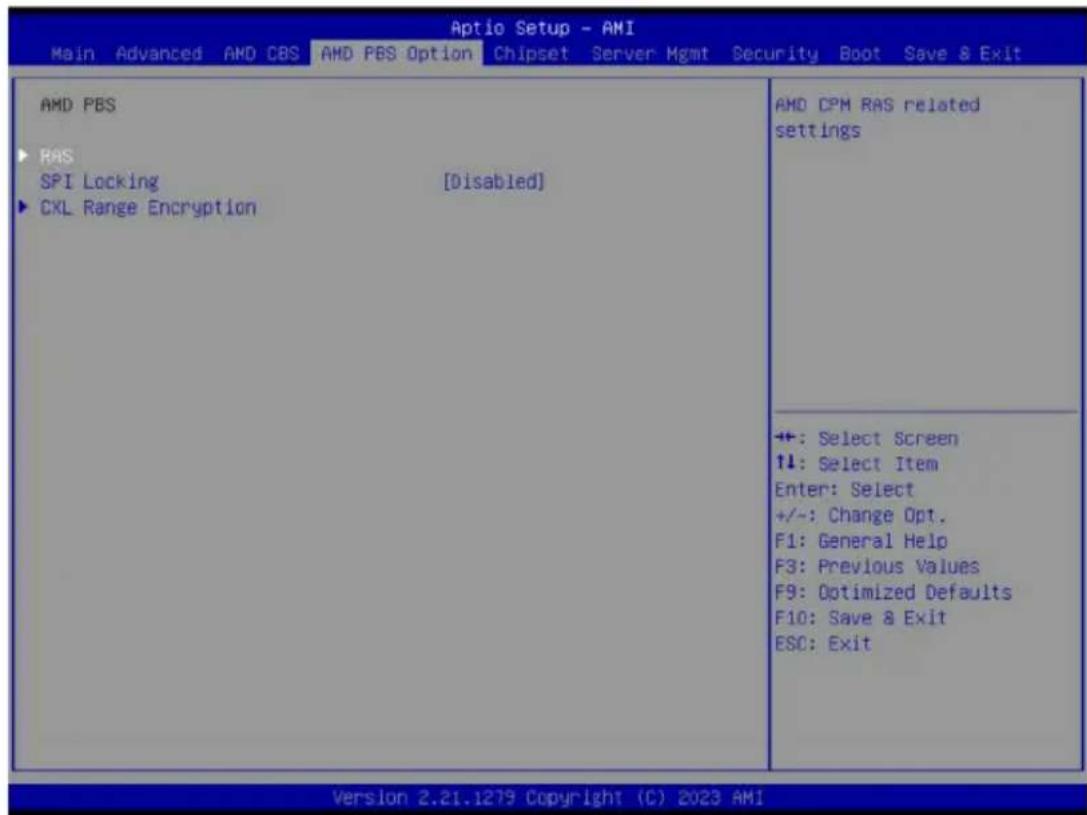 GIGABYTE MZ33-CP0 - 2-4 AMD PBS Menu - 1