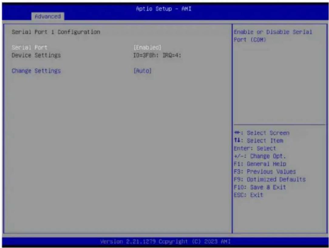 GIGABYTE MZ33-CP0 - 2-2-4-1 Serial Port 1 Configuration - 1