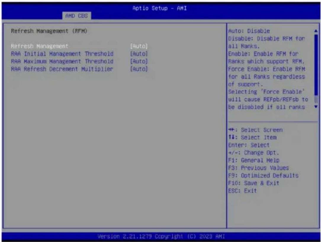 GIGABYTE MZ33-CP0 - 2-3-3-2-3 Refresh Management (RFM) - 1