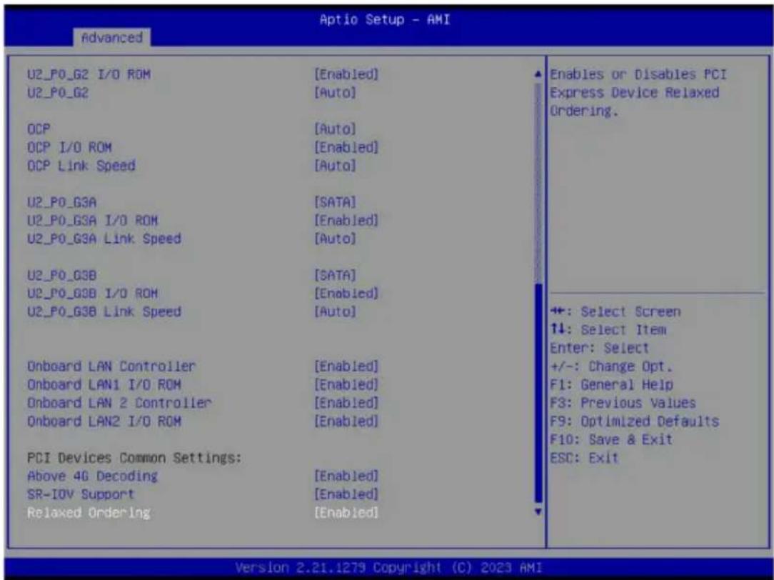 GIGABYTE MZ33-CP0 - 2-2-8 PCI Subsystem Settings - 2