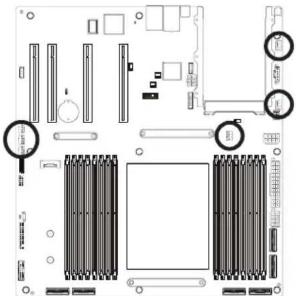 GIGABYTE MZ33-CP0 - 6/7/8) CPU0\_FAN1/SYS\_FAN1/SYS\_FAN2/SYS\_FAN3/SYS\_FAN4/SYS\_FAN5 (FAN Headers) - 1