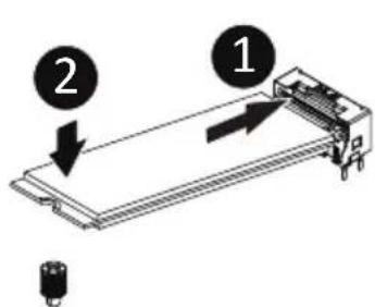 GIGABYTE R243-EG0 - Follow these instructions to install the M.2 device and heat sink: - 1