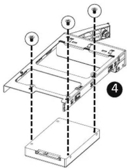 GIGABYTE R243-EG0 - Follow these instructions to install a 2.5" hard disk drive into 3.5" HDD Tray: - 2