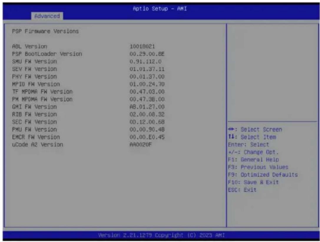 GIGABYTE R243-EG0 - 5-2-2 PSP Firmware Versions - 1