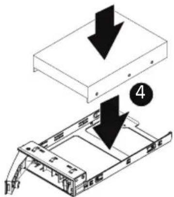 GIGABYTE R243-EG0 - Follow these instructions to install a 3.5" hard disk drive: - 2