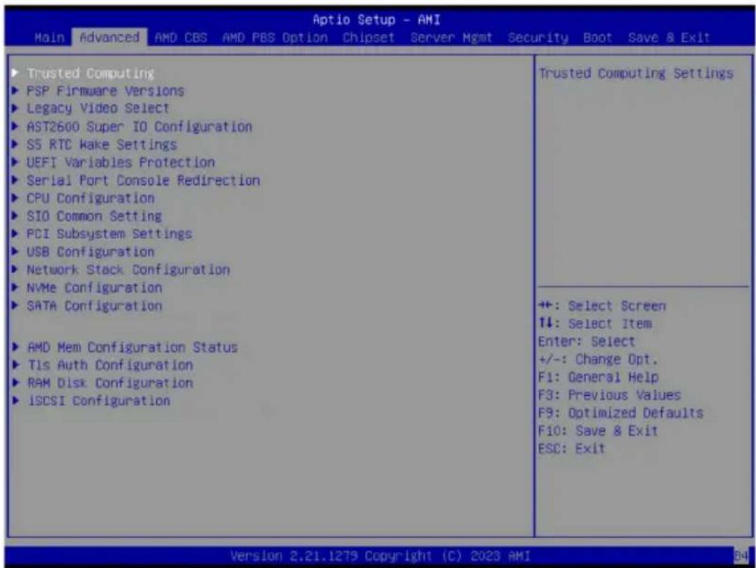 GIGABYTE R243-EG0 - When "Boot Mode Select" is set to Legacy in the Boot > Boot Mode Select section - 1