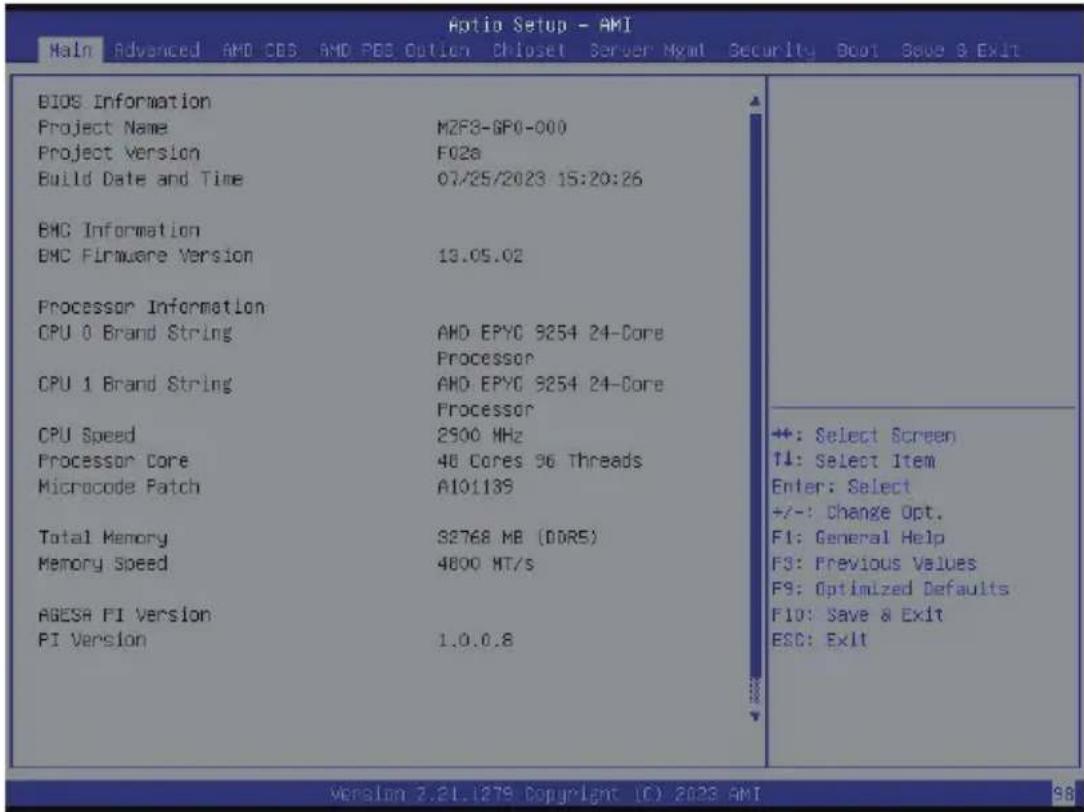 GIGABYTE R283-ZF0 - Submenu Help - 3