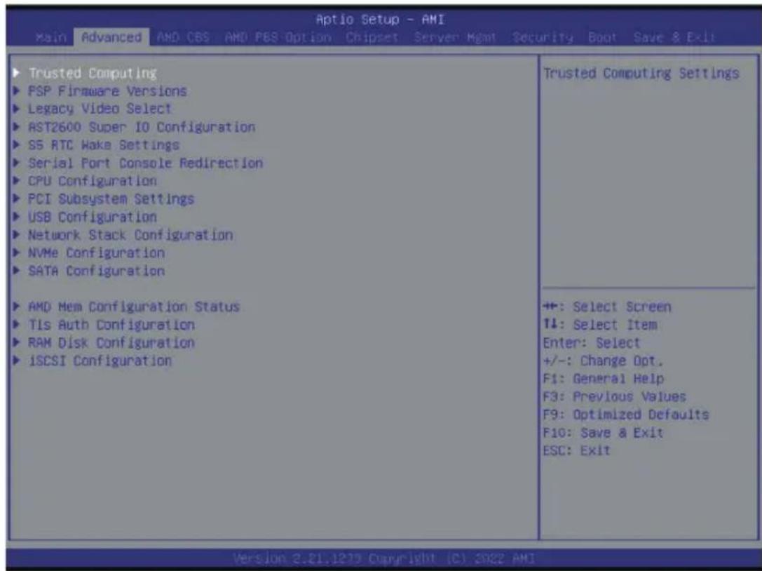 GIGABYTE R283-ZF0 - When "Boot Mode Select" is set to Legacy in the Boot > Boot Mode Select section - 1