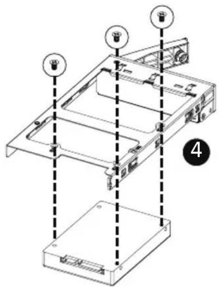 GIGABYTE R283-ZF0 - Follow these instructions to install a 2.5" hard disk drive into 3.5" HDD Tray: - 2
