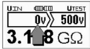 UIN 0V 500V 3.1 8 GΩ