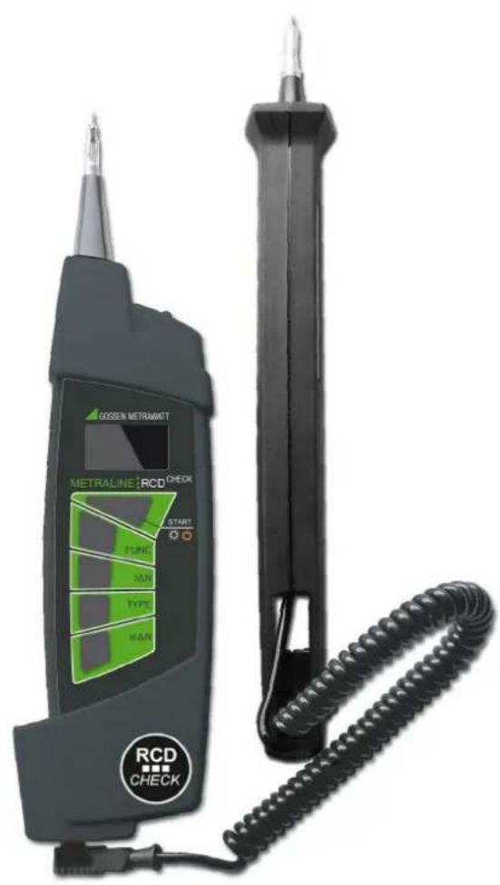 GOSSEN METRAMWATT METRALINE:RCD CHECK START FURIC MIN TYPE MAIN RCD CHECK
