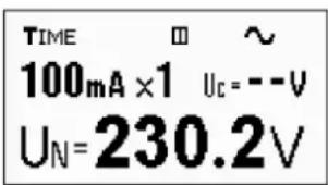 TIME ~ 100mA ×1 Uc = - - V UN=230.2V