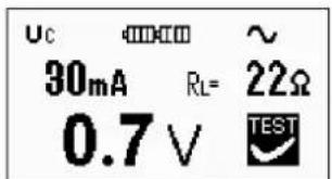 Gossen Metrawatt METRALINE RCDCHECK - Tension de contact Uc - 3