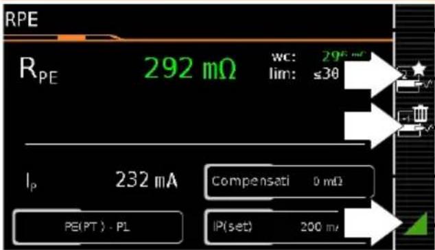 RPE R_PE 292 mΩ wc: 296 mΩ lim: ≤30 I_p 232 mA Compensati 0 mΩ PE(PT) - PL IP(set) 200 mV