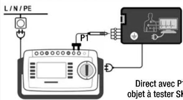 L/N/PE P1 Direct avec P- objet à tester SK