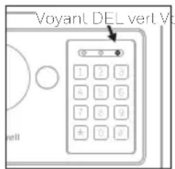 Voyant DEL verl Vcc well