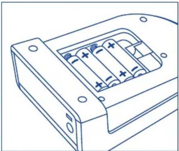 Hartmann Tensoval duo control Large - Plaatsen/verwisselen van de batterijen - 2