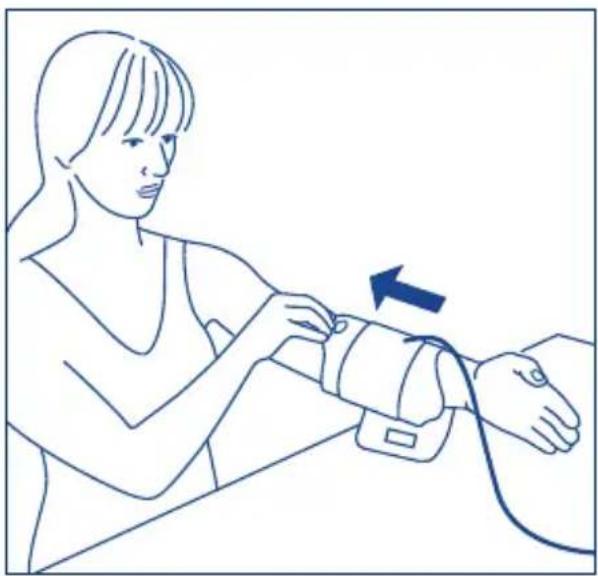 Hartmann Tensoval duo control Large - Applying the cuff - 1