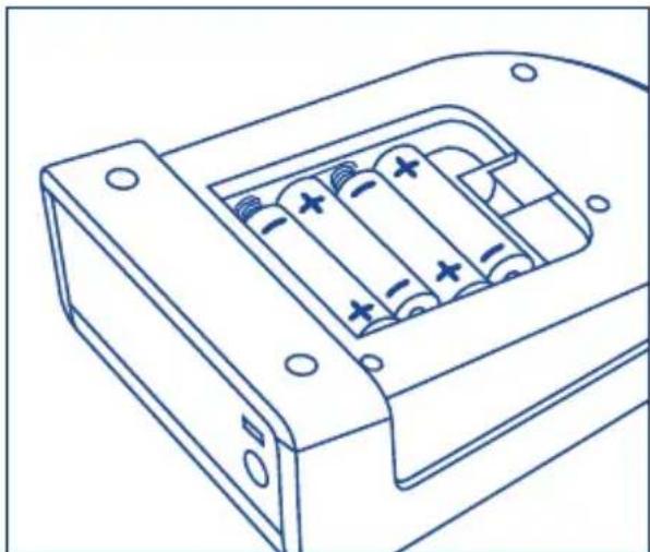 Hartmann Tensoval duo control Large - Inserimento / cambio delle batterie - 2